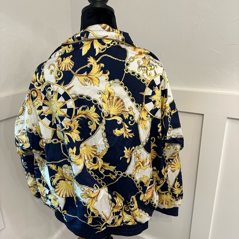London Fog Women's Bomber Jacket - Navy and Gold - Picture 3 of 7